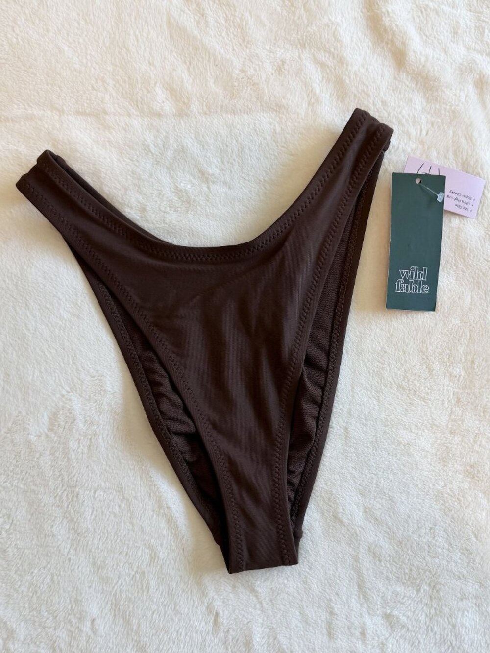NWT Wild Fable Brown Ultra High Super Cheeky Bikini Bottom - Size: XXS